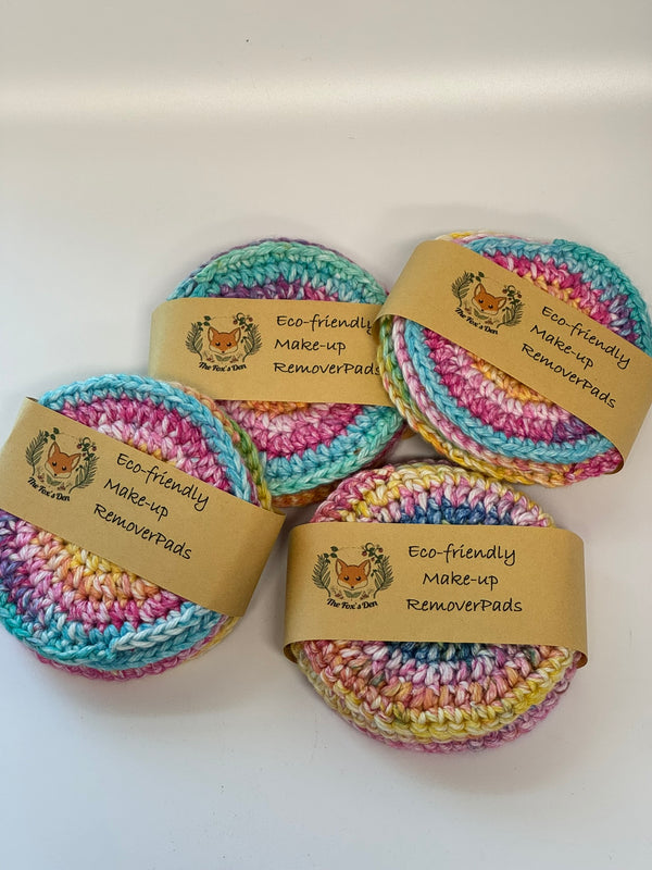 Rainbow Crocheted Face Cloth Set