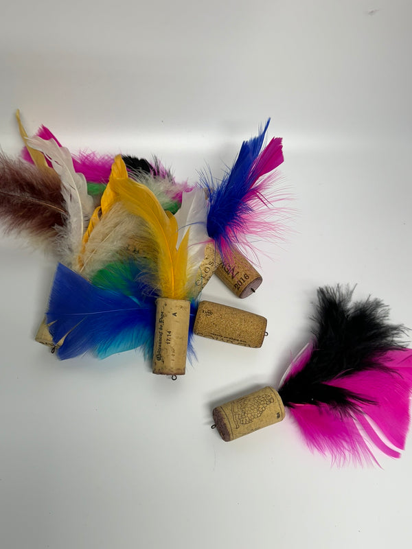 Feather Cork Cat Toy