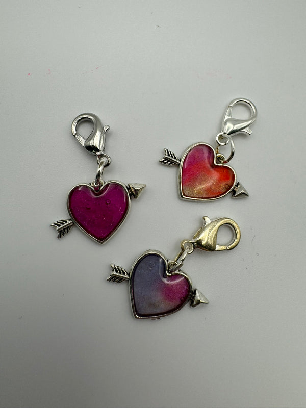 Shot Heart Charm