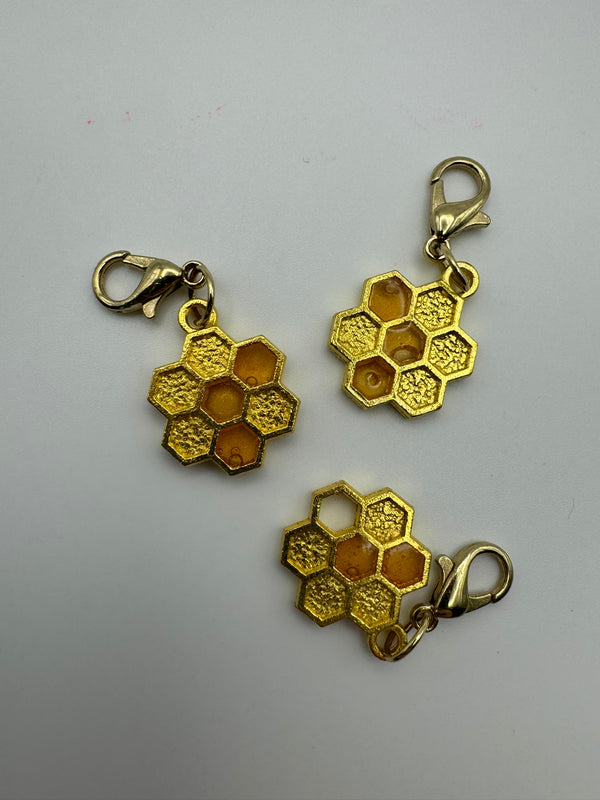 Gold Filled Honeycomb Charm