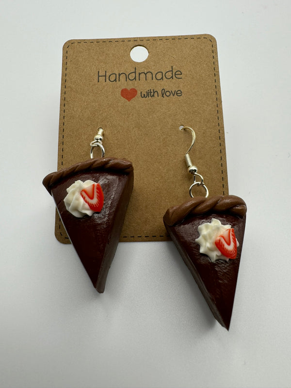 Strawberry Chocolate Cake Earrings