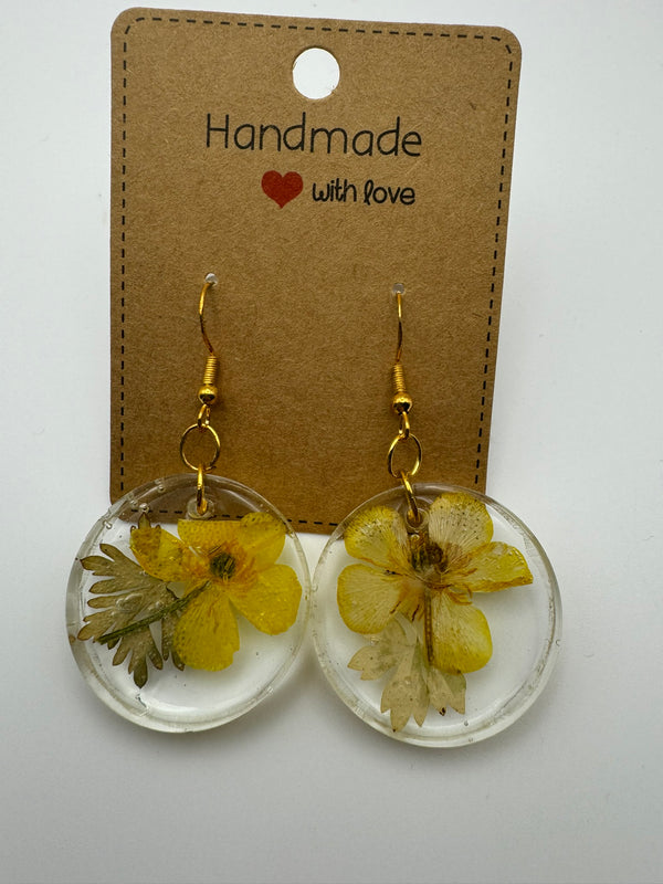 Golden Flower Earrings