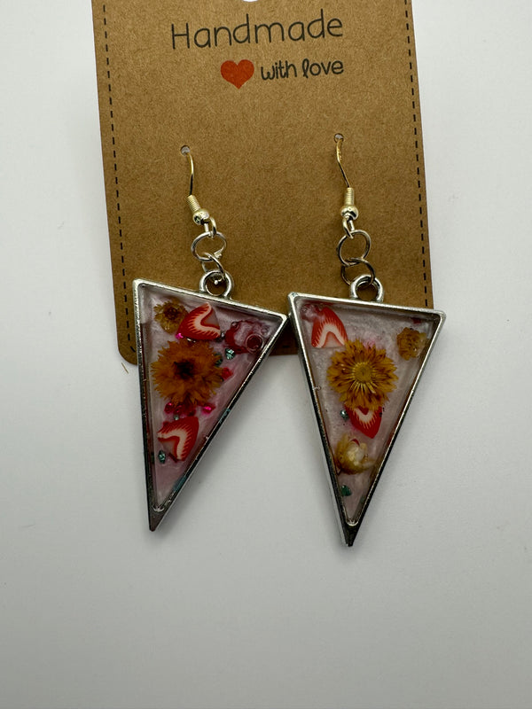 Strawberry Flower Field Earrings